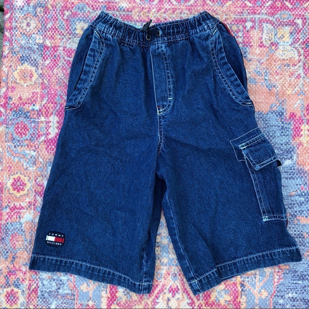 Vintage Tommy Hilfiger boys denim‎ cargo shorts